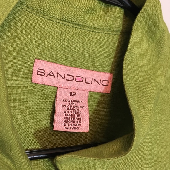 Bandolino linen jacket, green linen - Picture 2 of 6